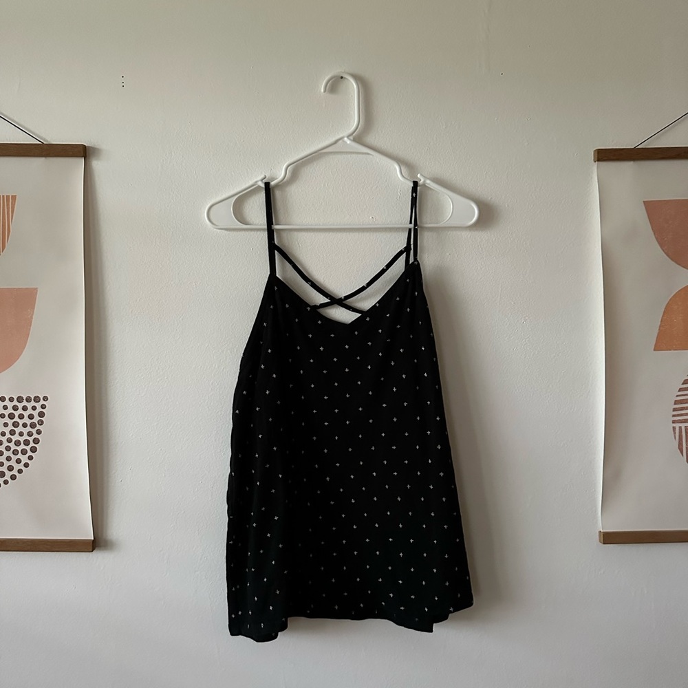 Black cross, x pattern tank top from Universal Thread Target size XL